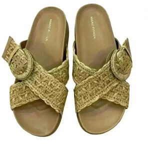 Marc Fisher Welti Sandal beachy braided details and a chunky sole Size 8.5
